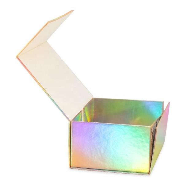 Folding magnetic gift box with window display