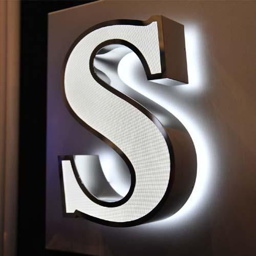 Office Sign Illuminated Channel Letters , 201 Stainless Steel 3D Channel Letters