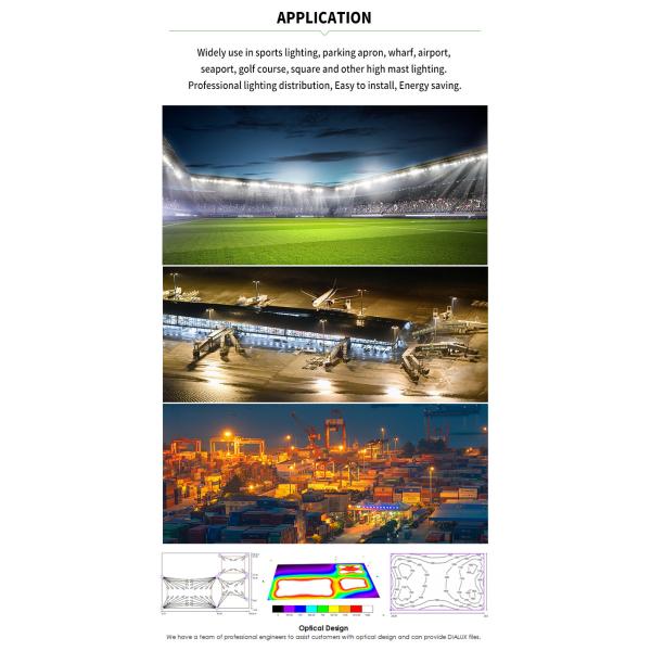 3years Warranty 1000w Led High Mast Lights Outdoor Led Light For Basketball Court
