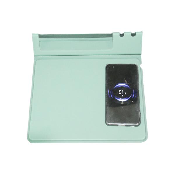 Customized Logo Magnetic Multifunctional Rectangle Pu Leather Wireless Charging Foldable Mouse Pad