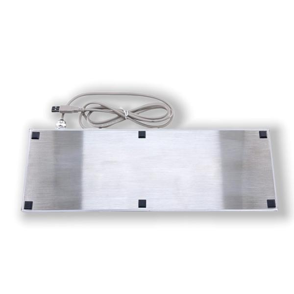 Silver IP65 Industrial Desktop Keyboard With Full Functional 2 Keys Touch Pad