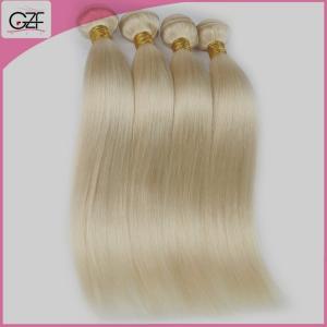 China Top Quality Mink Peruvian Straight Blonde Hair 8A full Cuticle White Blonde Hair Extensions on sale