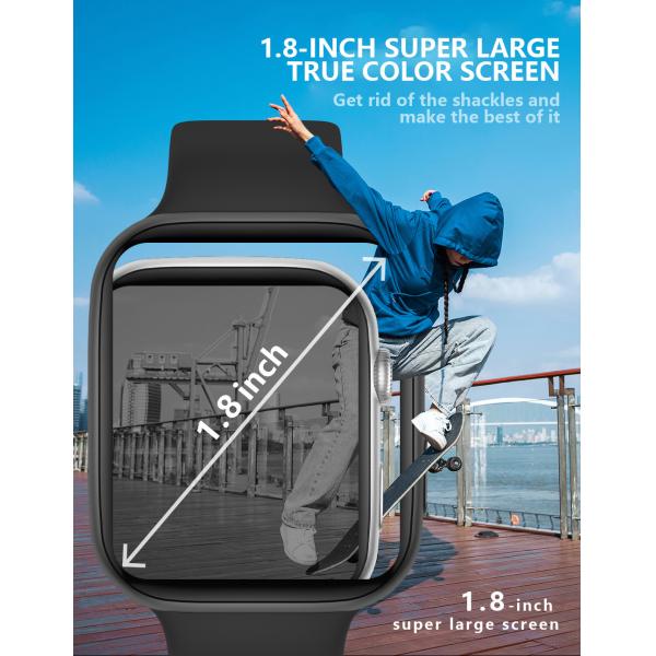 2021 Bluetooth Call 1.8inch HP Smart Watch Men DW98 Heart Rate Monitor Smartwatch IWO 13 Lite For Android IPhone Xiaomi