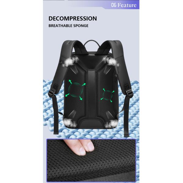 Softback Waterproof Business Backpack With USB Customized Logo