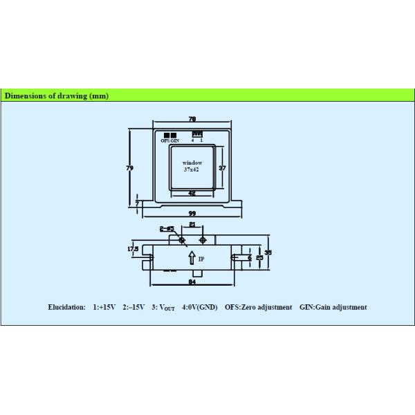 Low Inductance Open Loop Current Sensor , 1500A Input Precision Current Transducer