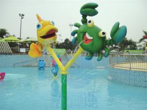 China Fiberglass Fish And Crab Spray Set Toys For Children Aqua Park Splash Zone on sale