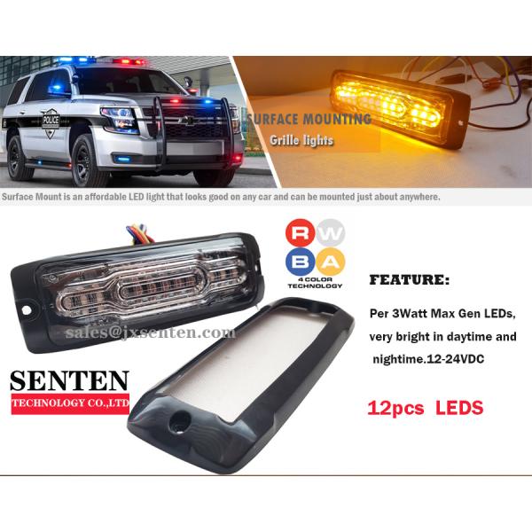 Amber DC12-24V Led warning strobe Grill light , Luces de trabajo,Lightheads,Lampy Stroboskopowe STL-120