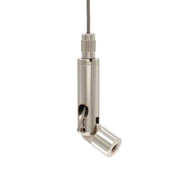 Adjustable Wire Rope Fastener 180 Degree Customized Swivel Cable Grippers For Light Hanging