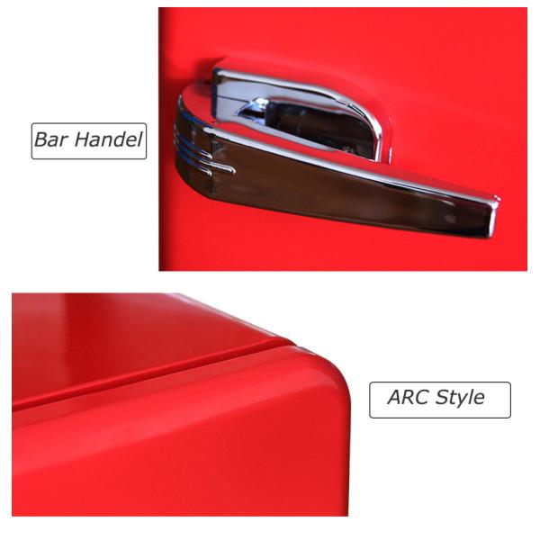 Electric Red Nostalgia Electrics Retro Refrigerator Low Consumption