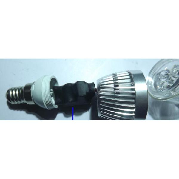 Led E14 dimmable candle Bulb Light Clear Cover Aluminum Alloy For Hotels / Restaurant