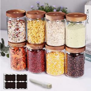 Buy cheap Cylinder Airtight Clear Glass Canisters For Grains Noodles Candies product