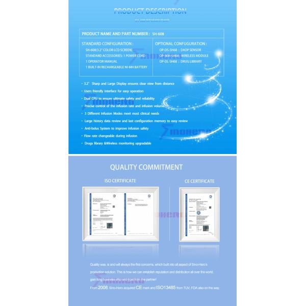 SH-608 Medical Device Syringe Infusion Pump , High Pressure Medical Syringe Pump