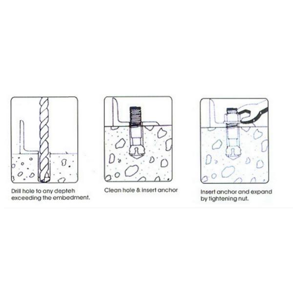 Round Head Customized A2 A4 Concrete Fixing Stainless Steel Through Bolts