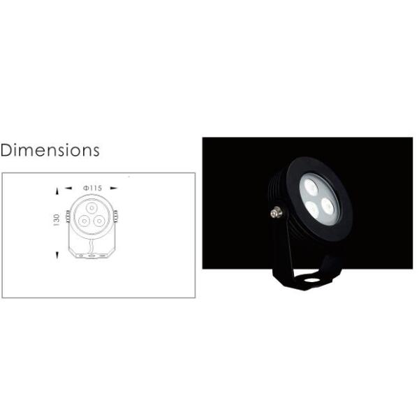 6W 18W LED Spotlights Outdoor With DALI TRIAC Dimmable 120V 240V / LED Lawn Lamp