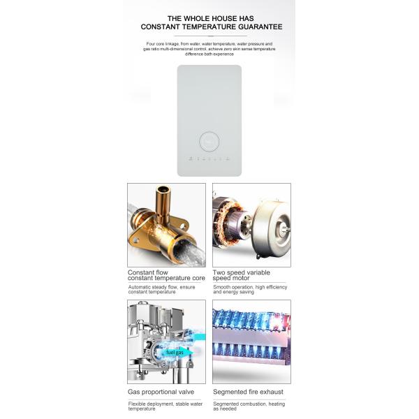 Adjustable Thermostat Gas Water Boiler Gas Powered Tankless Water Heater NG LPG Energy Saving
