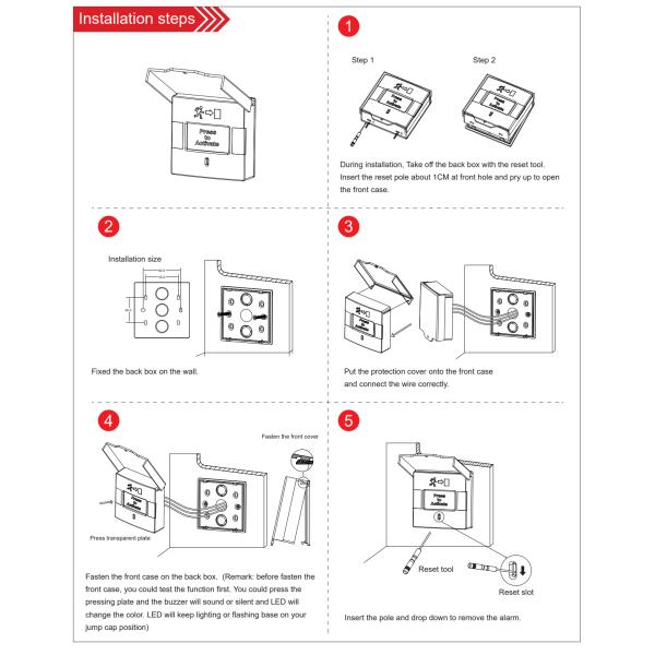 Resetable Call Point With Led And Buzzer