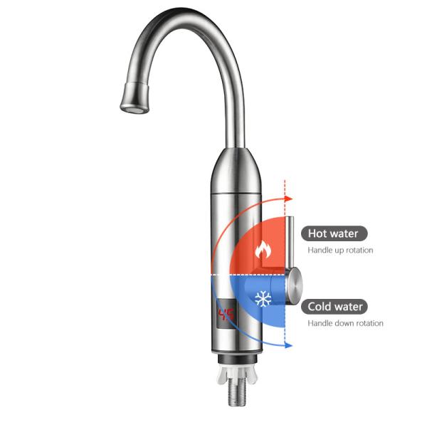 Digital Temperature Display Instant Water Heater Hot And Cold Water Tap Kitchen