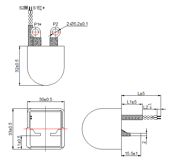 90A Anti - Magnetic Single Phase Current Transformer with Blue Case & Busbar