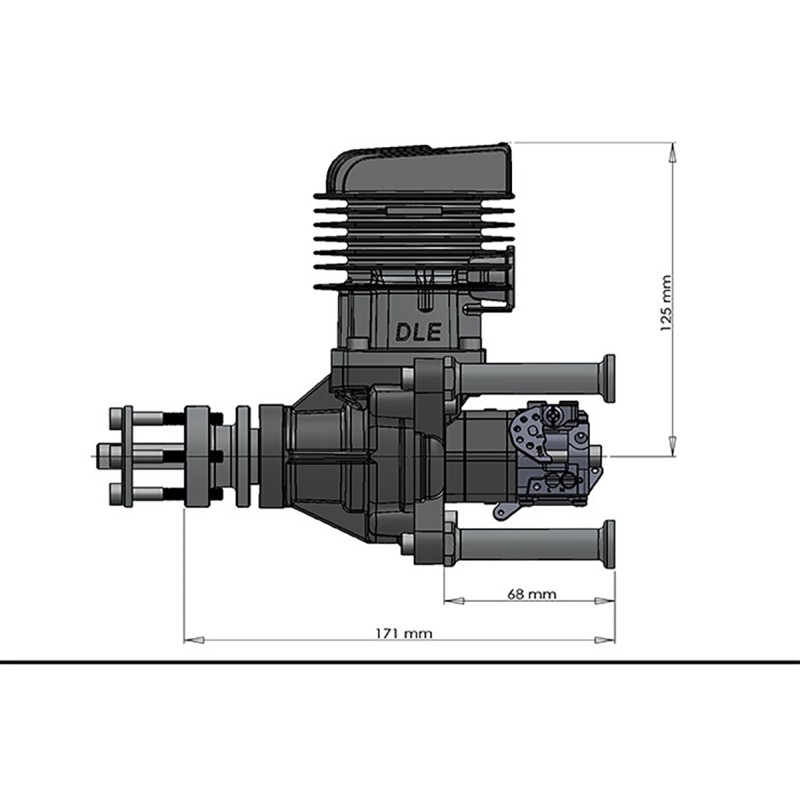 Original DLE 55 RA Gas Engine for RC Airplane Model - Fixed Wing