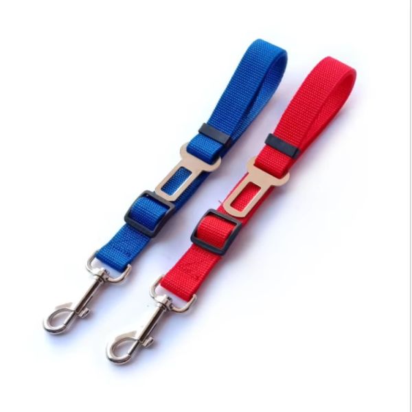 Colorful Adjustable Car Dog Leash Customized Pet Seat Belt Leash
