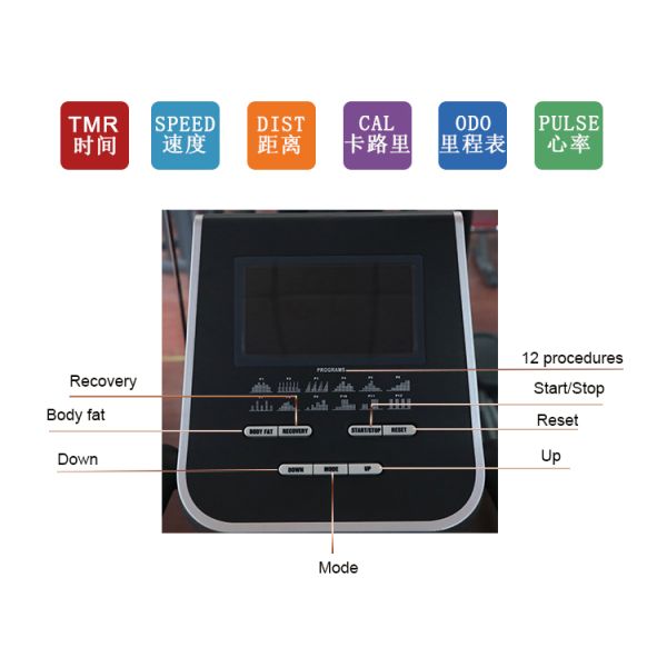 Convenient Cardio Fitness Cross Trainer , Gym Cross Trainer Machine Self Generating