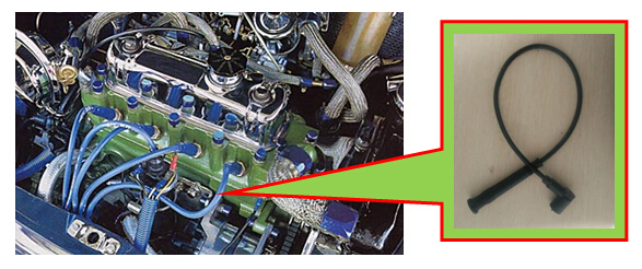 Black Silicone Rubber Ignition Wire Set , High Performance Spark Plug Wire Set