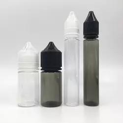 China 60ml 15ml 30ml 10ml Empty Plastic E Liquid Bottle 120ml Pet Black Dropper V3 Bottle on sale