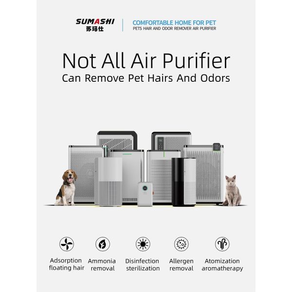ABS Material Home Air Purifiers For Humans And Pet Allergies HEPA Filters Fresh Air