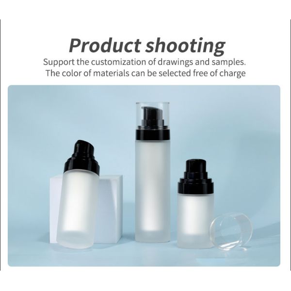 Skincare Cream Pump Bottle Transparent Round PET Bottles With Cap