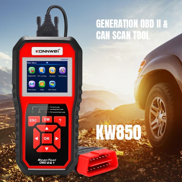 OBD2 KW850 Konnwei Car Diagnostic scaner automotriz Engine Light Fault Code Reader