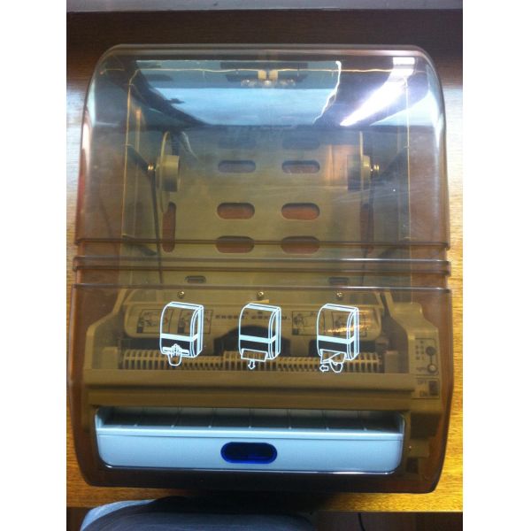 Brown / Blue Hand Paper Dispenser With Lock High Capacity Convenient