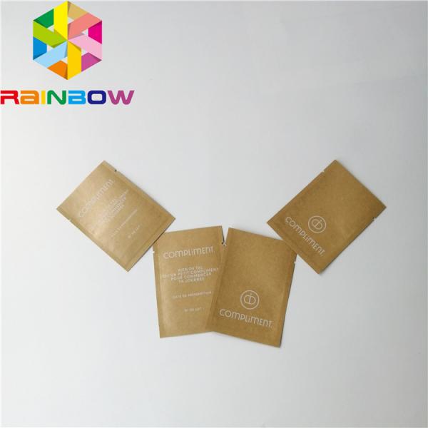 Quality Small Recycled Brown Kraft Paper Custom Printing Aluminum Foil Moisture Proof for sale