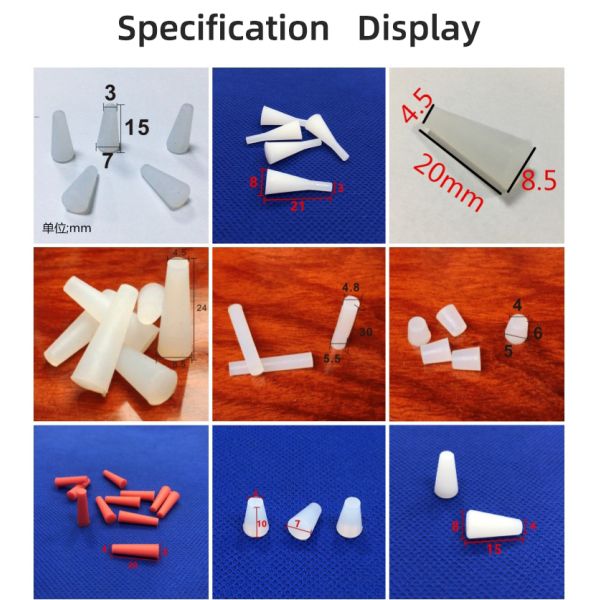 High Temperature Resistant Conical Silicone Plug for Spray Paint Electroplating Medical Grade Oxidation Thread Sealing Nut