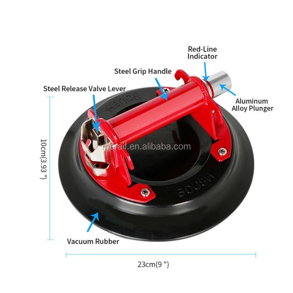 Meraif Glass Lifter Car Dent Puller, Vacuum Lifter for Glass/Tiles/Mirror/Granite Lifting, Gripper Sucker Plate