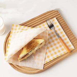 Buy cheap Recycled Greaseproof Wrapping Paper Wax Food Paper Hamburger Packaging product