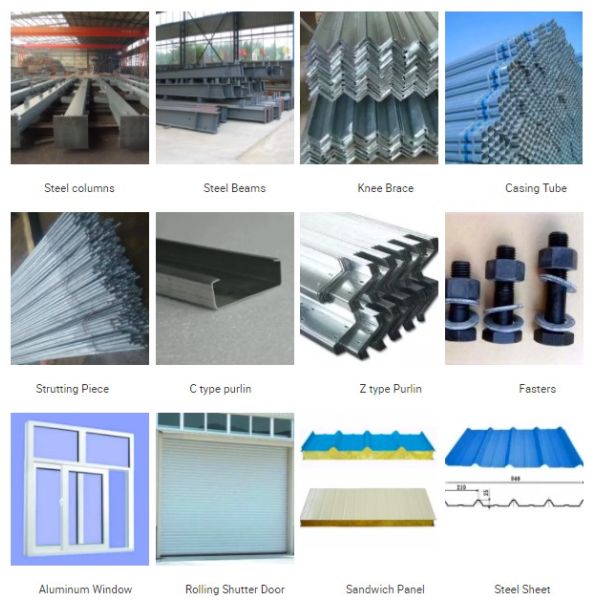 Large Span Prefabricated Construction Design Steel Structure Logistics Warehouse