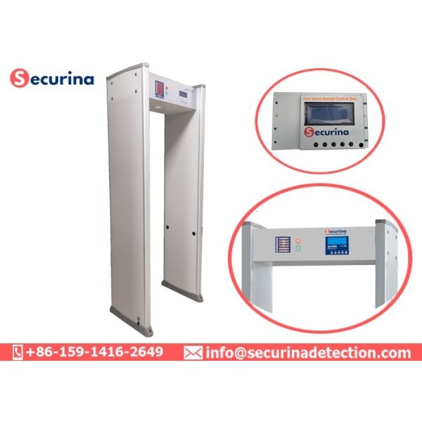 TamperProof Portable Walk Through Security Detector LCD Display With 33 Preset Locations
