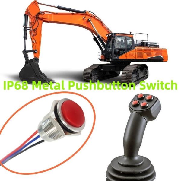 3A 250VAC 16mm Emergency Stop Button PA66 Illuminated Push Button Switch