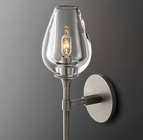 Decorative Wall Lamps Overall: 5"W x 7"D x 24"H Backplate: 5" diam Voltage 85-265 Volts Power Source