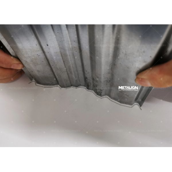 Continuous Customized Roll Forming Machine With Protective Chain Cover And Hydraulic Flying Shear For Fence Post Profiles