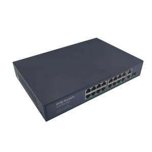Buy cheap Fanless Cooling 16 Ports Router 100M PoE Swtich 1.6Gbps Support IEEE802.3af / At product