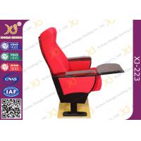 China Red Large Iron Leg Auditorium Theater Chairs For Conference Fire Retardant for sale