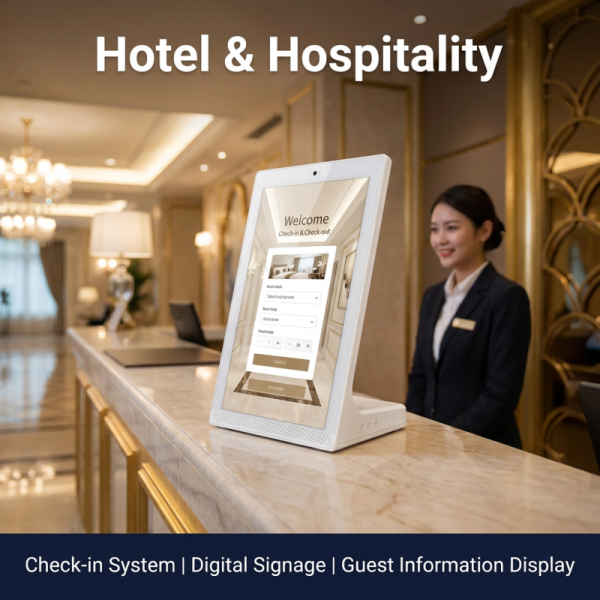 Smart Desktop Digital Signage Display with Touch Screen, Face Recognition & Full HD Resolution