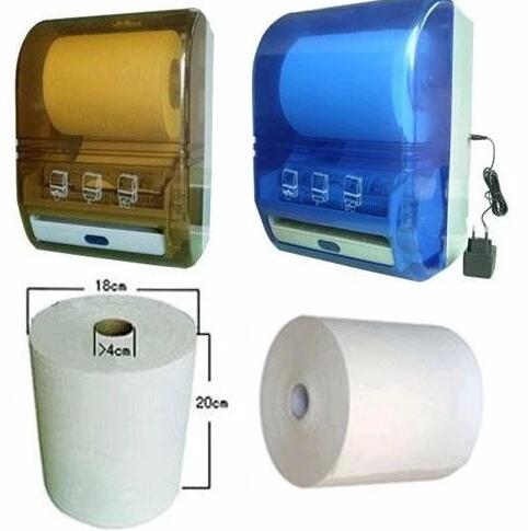 Brown / Blue Hand Paper Dispenser With Lock High Capacity Convenient