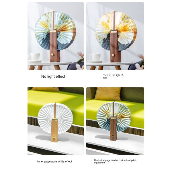 Printable LED Origami Table Lamp Paper Lights Eco Friendly
