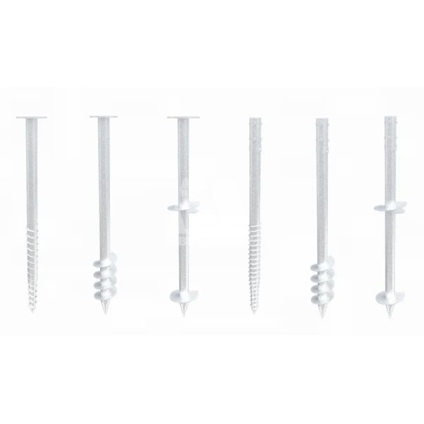 Sturdy Galvanized Helical Ground Piles For Temporary And Permanent Uses