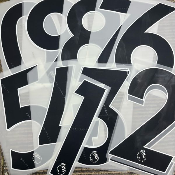 Machine Washable Pressure Sensitive Heat Transfer Numbers in Multiple Colors for Custom Screen-Printed Jersey Logos