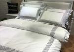 Embroidered Cotton Duvet Covers , Pretty White Duvet Covers And Shams