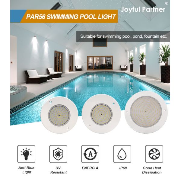 Underwater LED Pool Light PAR56 AC12V Ultra Thin H=7.5mm 10W 18W 25W 35W RF Remote Control
