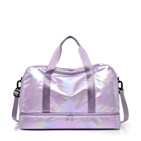 Rectangle Unisex Cross Body Fitness Bag in Purple with Large Capacity